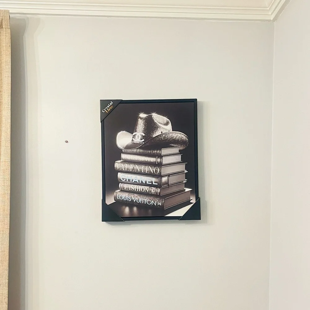 Chanel and Louis Vuitton Book Stack Wall Art home decor